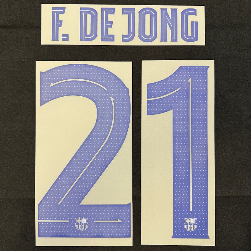 Barcelona 2024/25 Third F. DE JONG #21 Official Name Set (CL Version) 1