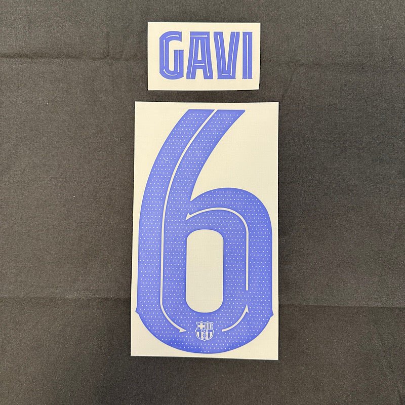 Barcelona 2024/25 Third GAVI #6 Official Name Set (CL Version) 1