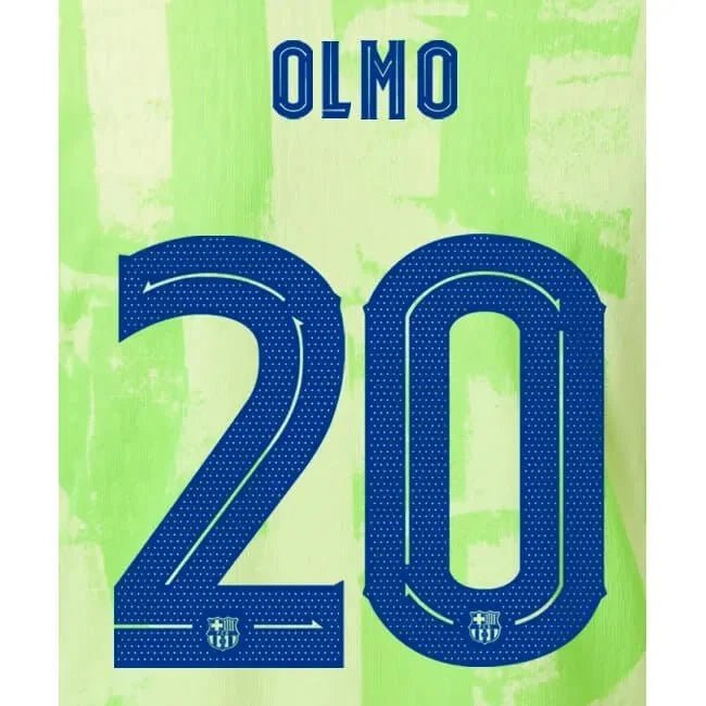 Barcelona 2024/25 Third OLMO #20 Official Name Set (CL Version) 1