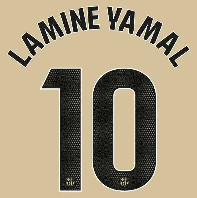 Barcelona 2025/26 Away LAMINE YAMAL #10 Youth Official Name Set 1