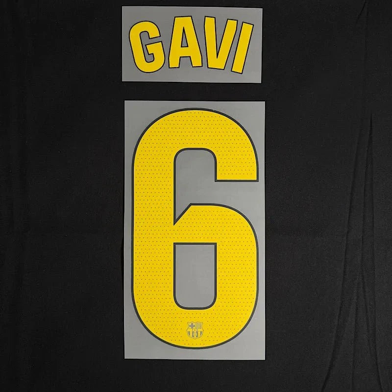 Barcelona 2025/26 Home GAVI #6 Official Name Set 1