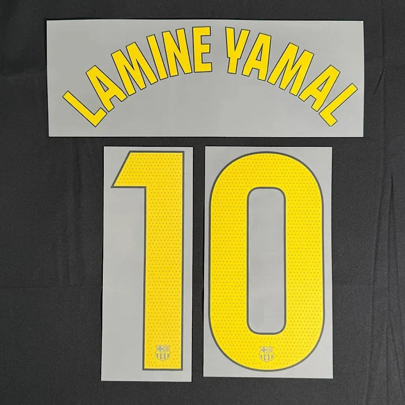 Barcelona 2025/26 Home LAMINE YAMAL #10 Official Name Set 1