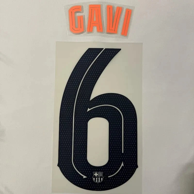 Barcelona 2025/26 Third GAVI #6 Official Name Set (CL Version) 1