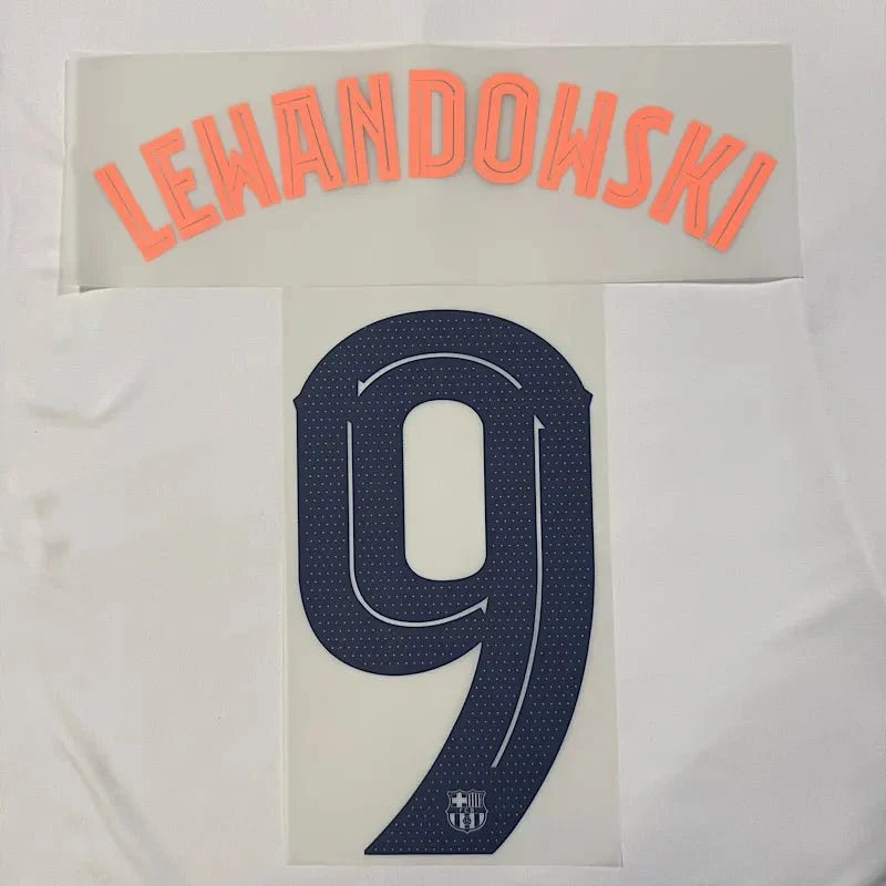 Barcelona 2025/26 Third LEWANDOWSKI #9 Official Name Set (CL Version) 1