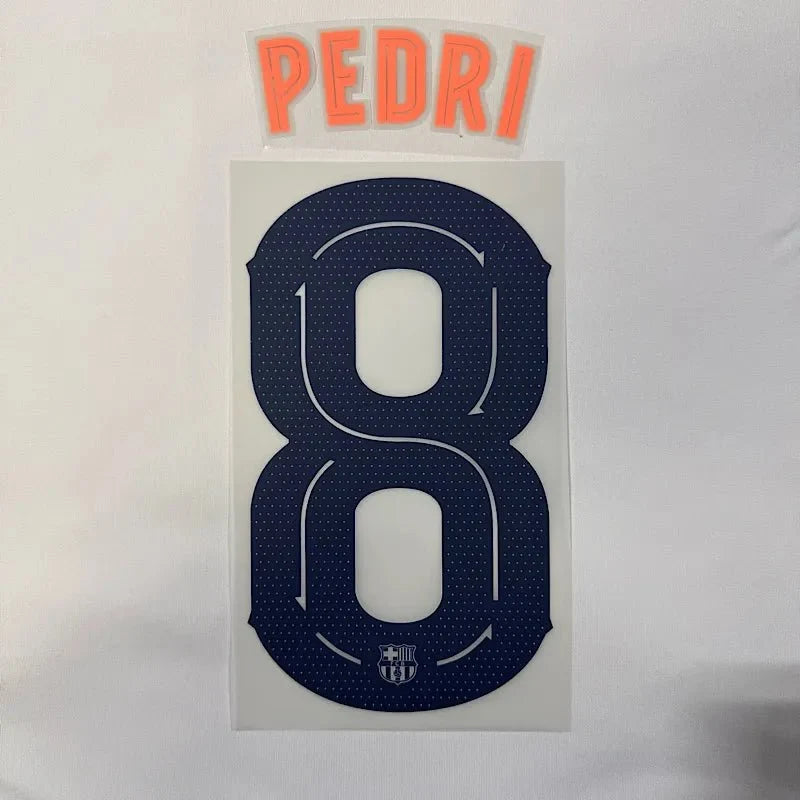 Barcelona 2025/26 Third PEDRI #8 Youth Official Name Set (CL Version) 1