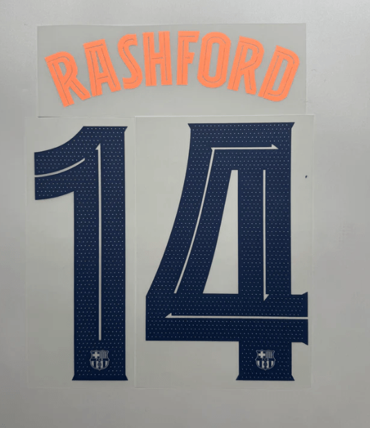 Barcelona 2025/26 Third RASHFORD #14 Official Name Set 1