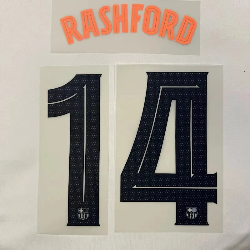 Barcelona 2025/26 Third RASHFORD #14 Youth  Official Name Set 1