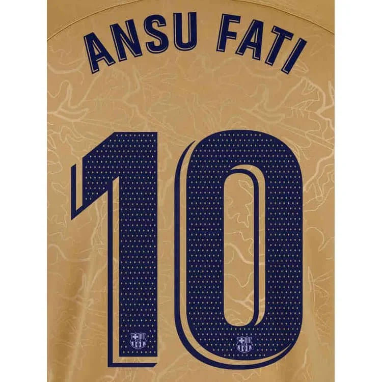 Barcelona Away 2022/23 Ansu Fati #10 Jersey Name Set 1