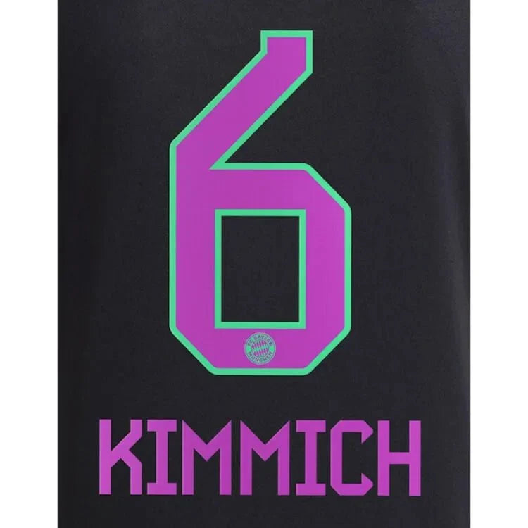 Bayern Munich 2023/24 Away Kimmich #6 Youth Jersey Name Set 1