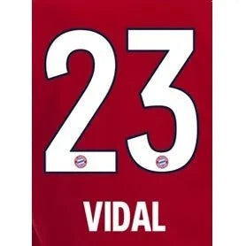 Bayern Munich 2018/19 Home Vidal #23 Jersey Name Set 1