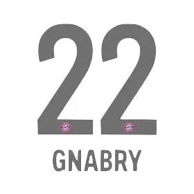 Bayern Munich 2019/20 Away Gnabry #22 Jersey Name Set 1