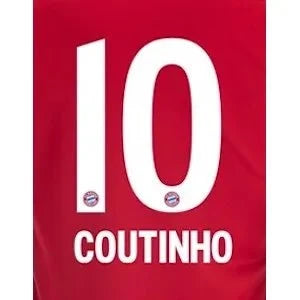 Bayern Munich 2019/21 Home Coutinho #10 Jersey Name Set 1