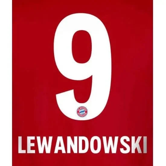Bayern Munich 2019/21 Home Lewandowski #9 Youth Jersey Name Set 1
