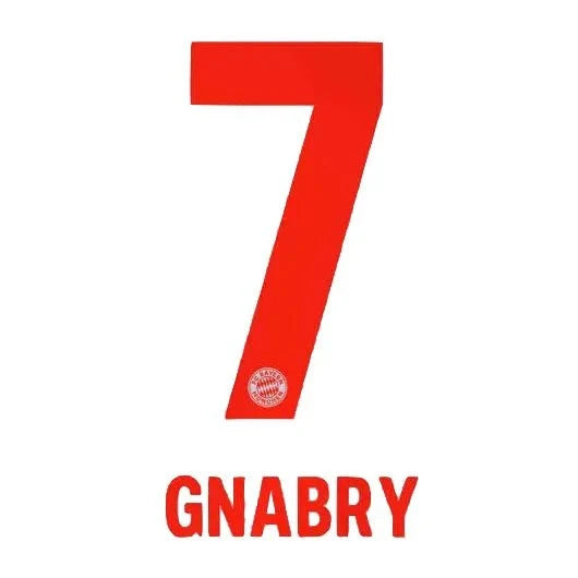 Bayern Munich 2020/21 Away Gnabry #7 Jersey Name Set 1