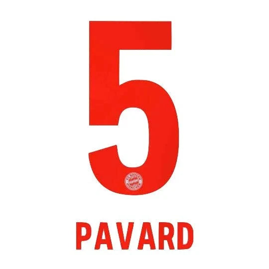 Bayern Munich 2020/21 Away Pavard #5 Jersey Name Set 1