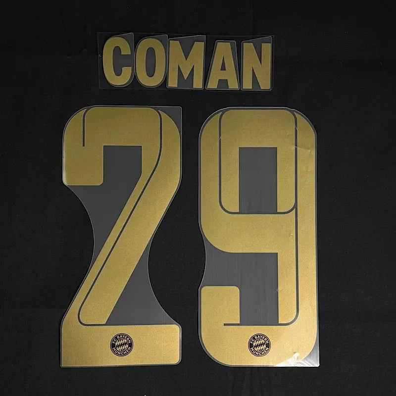 Bayern Munich 2021/22 Away Coman #29 Jersey Name Set 1