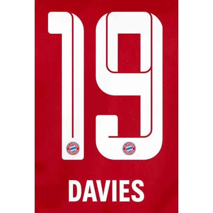 Bayern Munich 2021/22 Home Davies #19 Jersey Name Set 1