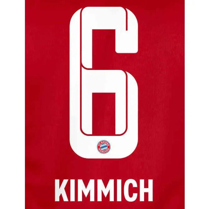 Bayern Munich 2021/22 Home Kimmich #6 Jersey Name Set 1