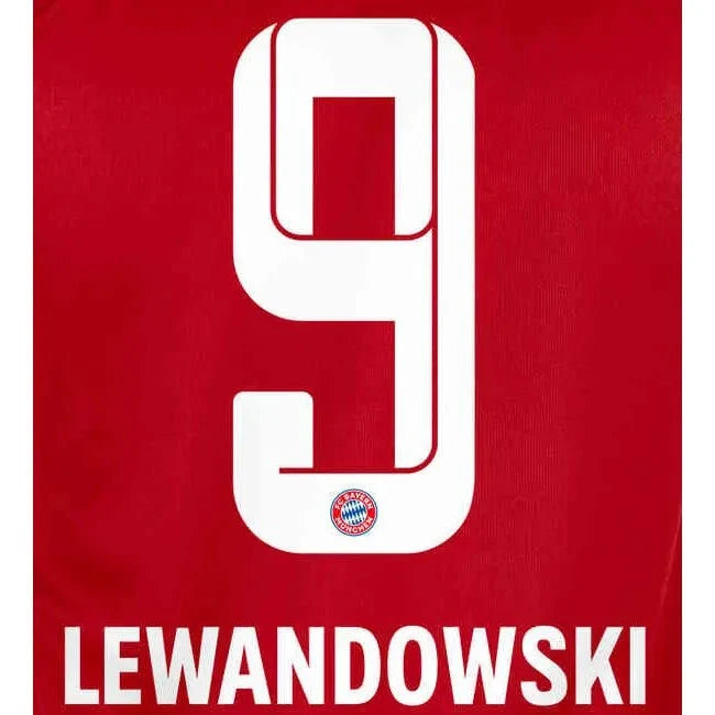 Bayern Munich 2021/22 Home Lewandowski #9 Jersey Name Set 1