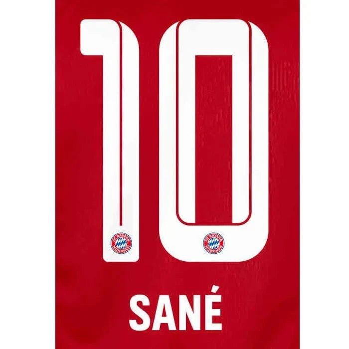 Bayern Munich 2021/22 Home Sane #10 Jersey Name Set 1