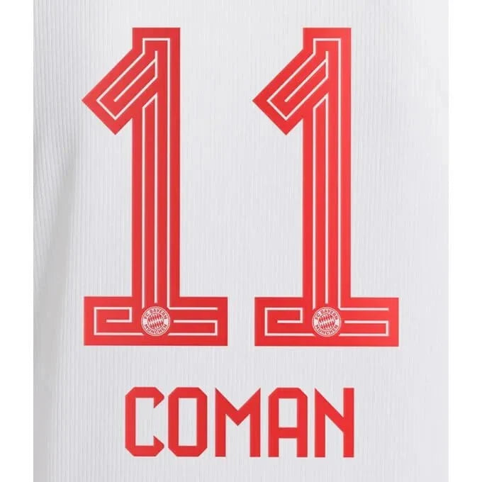 Bayern Munich 2023/24 Home Coman #11 Jersey Name Set 1