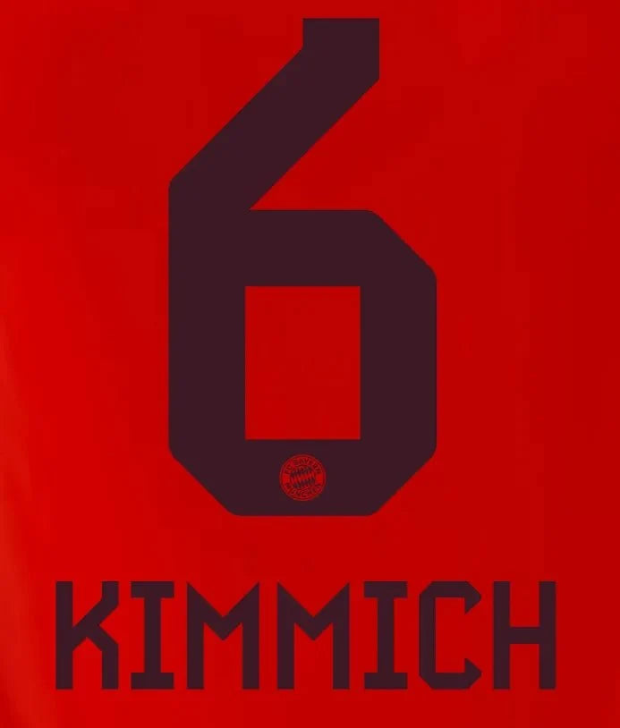 Bayern Munich 2024/25 Home Kimmich #6 Jersey Name Set 1