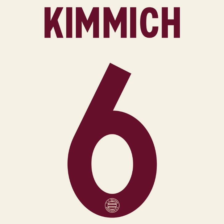 Bayern Munich 2024/25 Third KIMMICH #6 Official Name Set (CL Version) 1