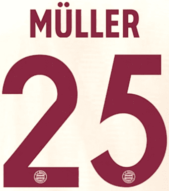 Bayern Munich 2024/25 Third MULLER #25 Official Name Set (CL Version) 1