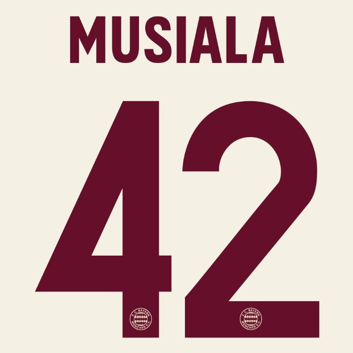 Bayern Munich 2024/25 Third MUSIALA #42 Youth Official Name Set (CL Version)