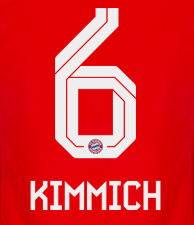 Bayern Munich 2025/26 Home KIMMICH #6 Official Name Set 1
