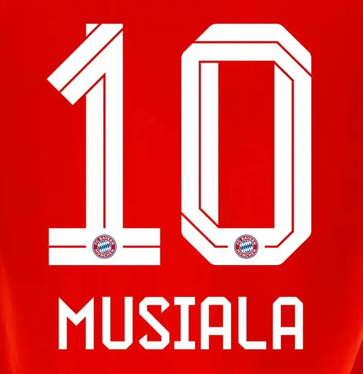 Bayern Munich 2025/26 Home MUSIALA #10 Official Name Set