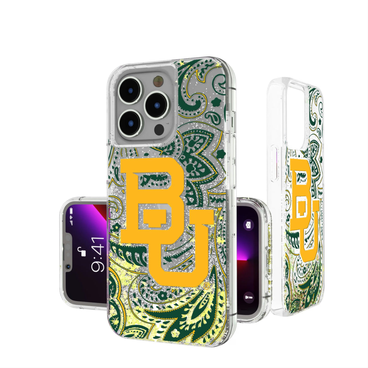 Baylor University Bears Paisley Glitter Phone Case 11