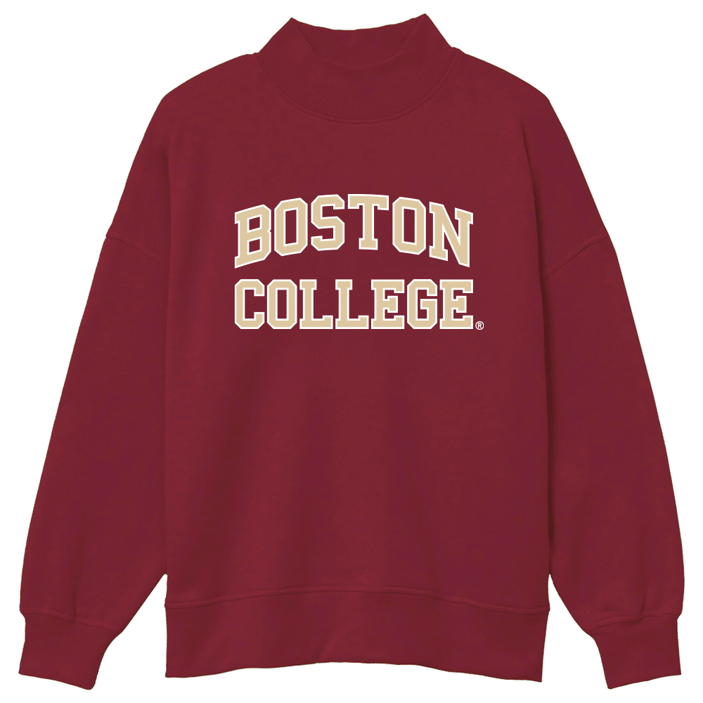 Boston College Mock Neck Sweatshirt | lojobands