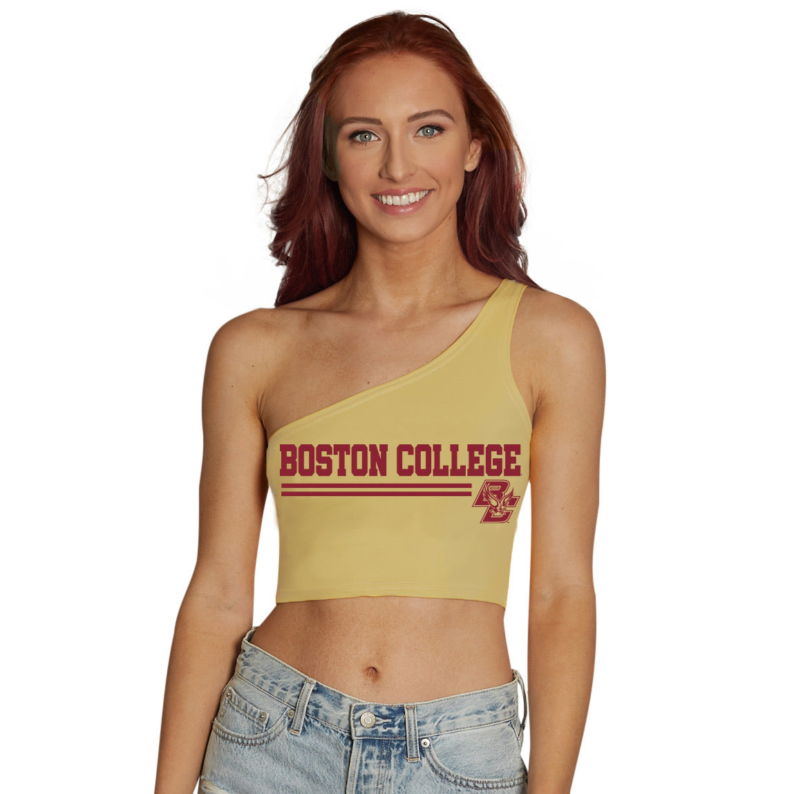Boston College Gold One Shoulder Top | lojobands