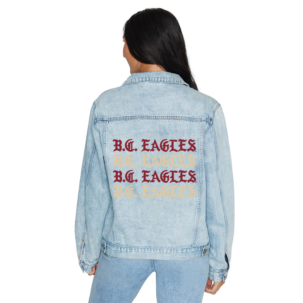 Boston College Gothic Denim Jacket | lojobands