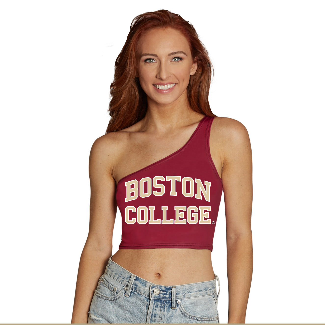 Boston College Maroon One Shoulder Top | lojobands