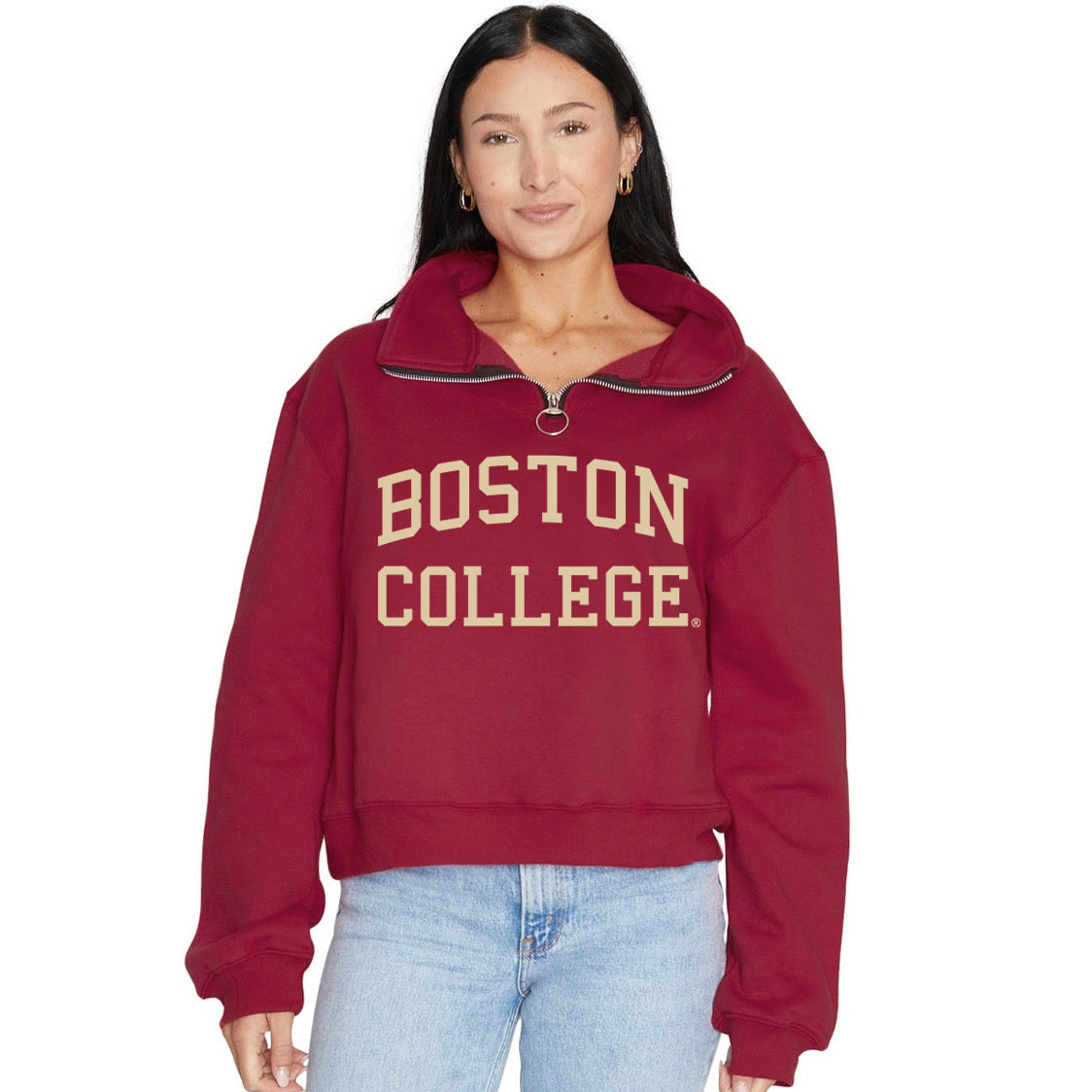 Boston College Quarter Zip Sweatshirt 4
