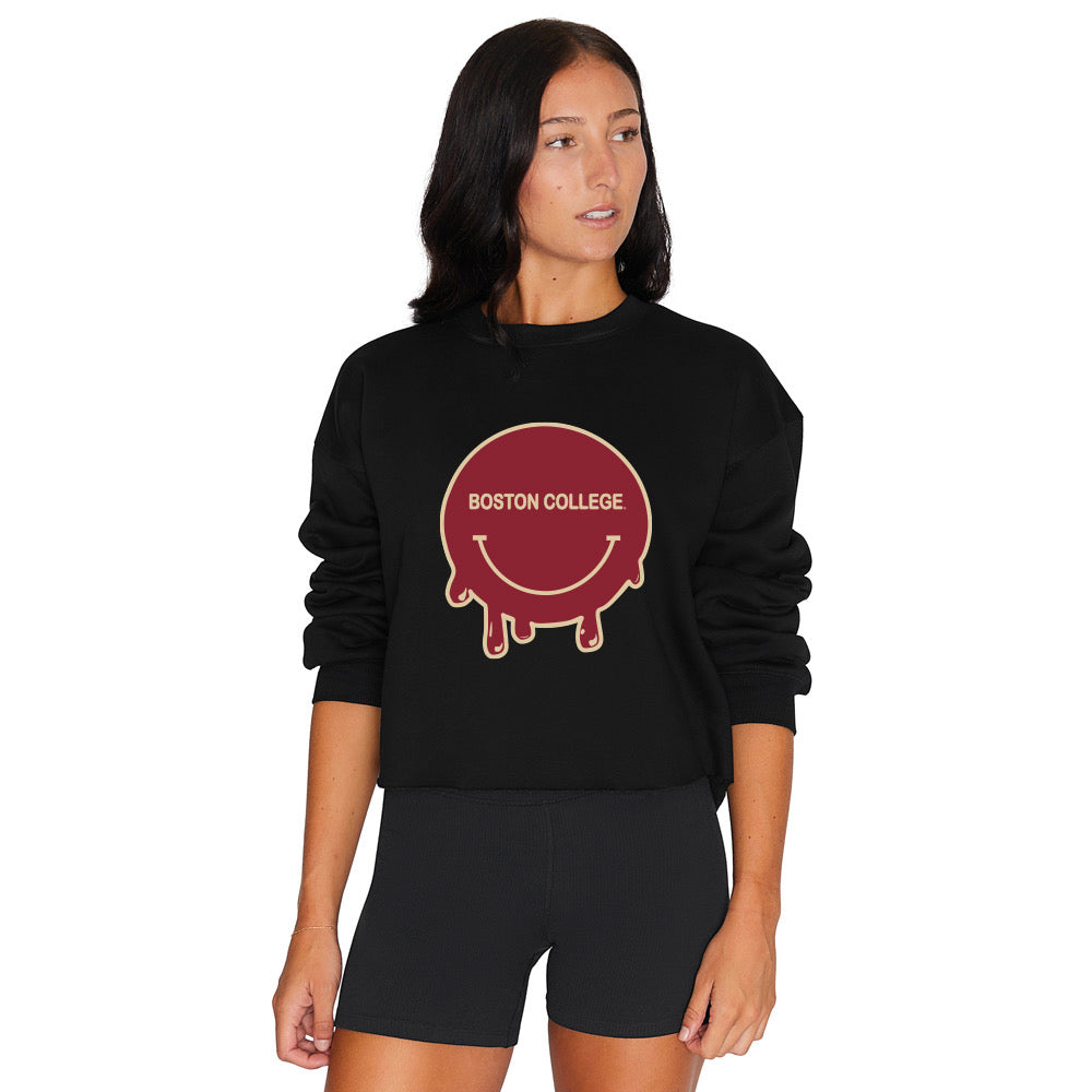 Boston College Smile Black Crewneck | lojobands 3