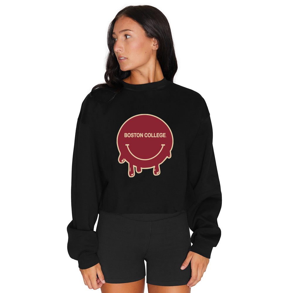 Boston College Smile Black Crewneck | lojobands