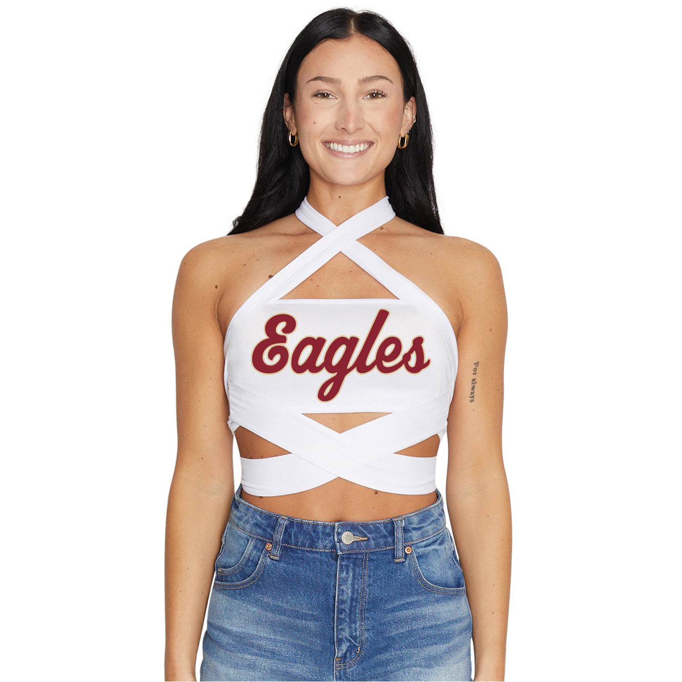 Boston College White Multi Way Bandeau Top | lojobands