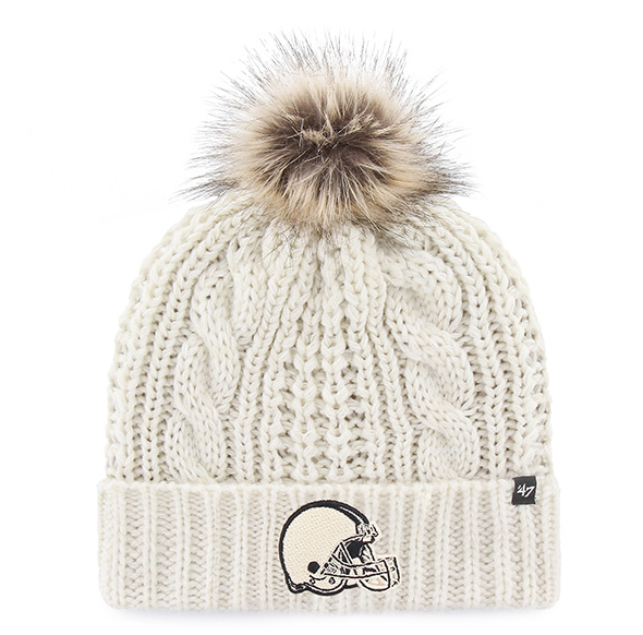Cleveland Browns - White Meeko Cuff Knit Women's with Pom, 47 Brand 1