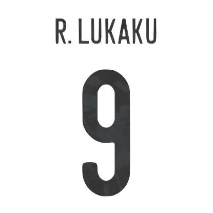 Belgium 2020/21 Away R. Lukaku #9 Jersey Name Set 1