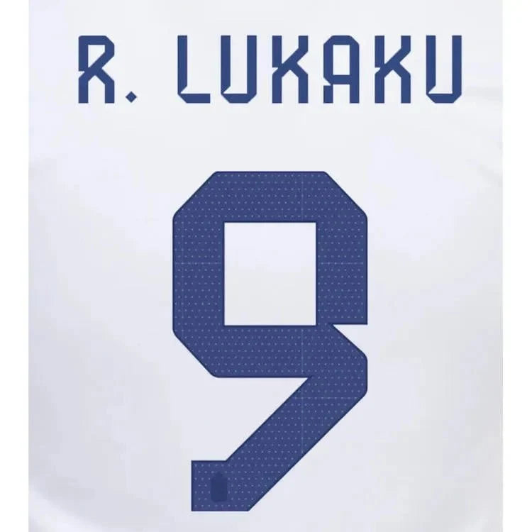 Belgium 2022-23 Away R. Lukaku #9 Jersey Name Set 1