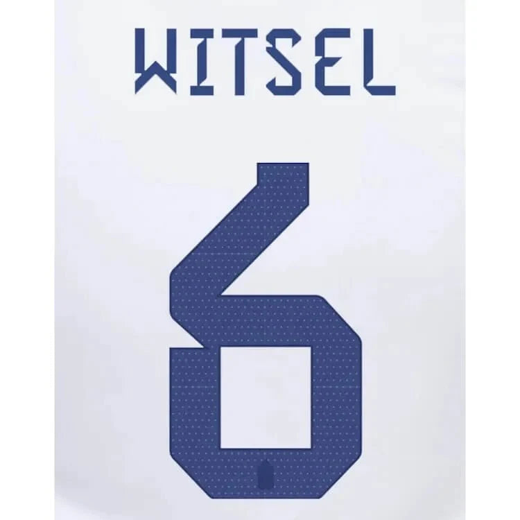 Belgium 2022-23 Away Witsel #6 Jersey Name Set 1