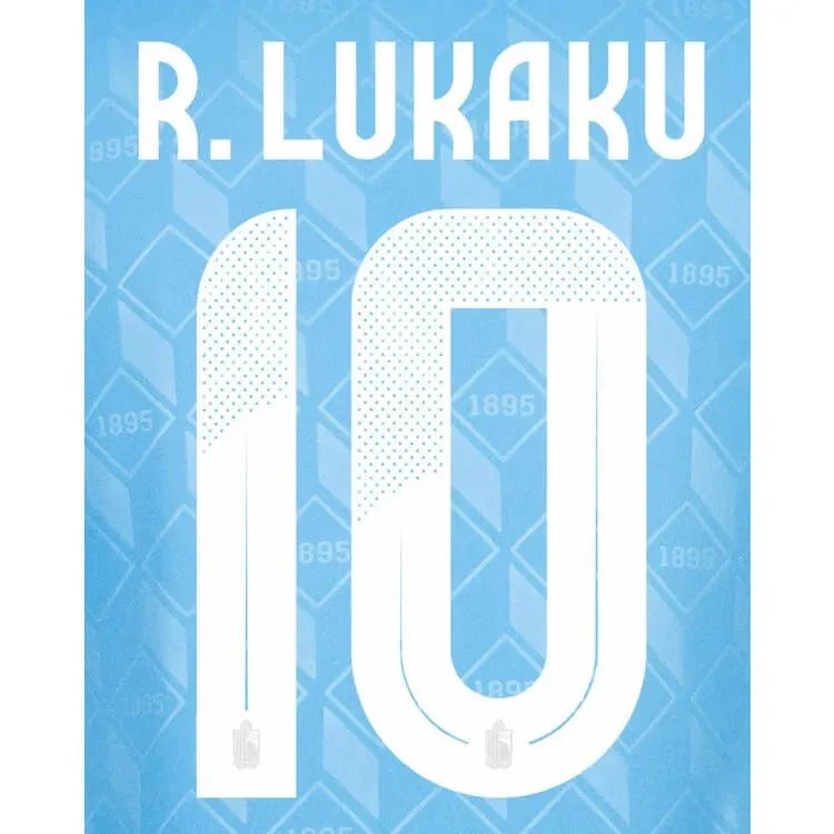 Belgium 2024/25 Away R. Lukaku #9 Jersey Name Set 1