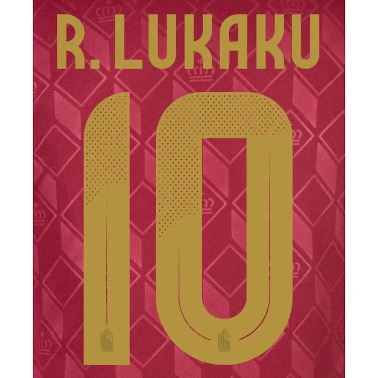 Belgium 2024/25 Home R. Lukaku #10 Jersey Name Set 1