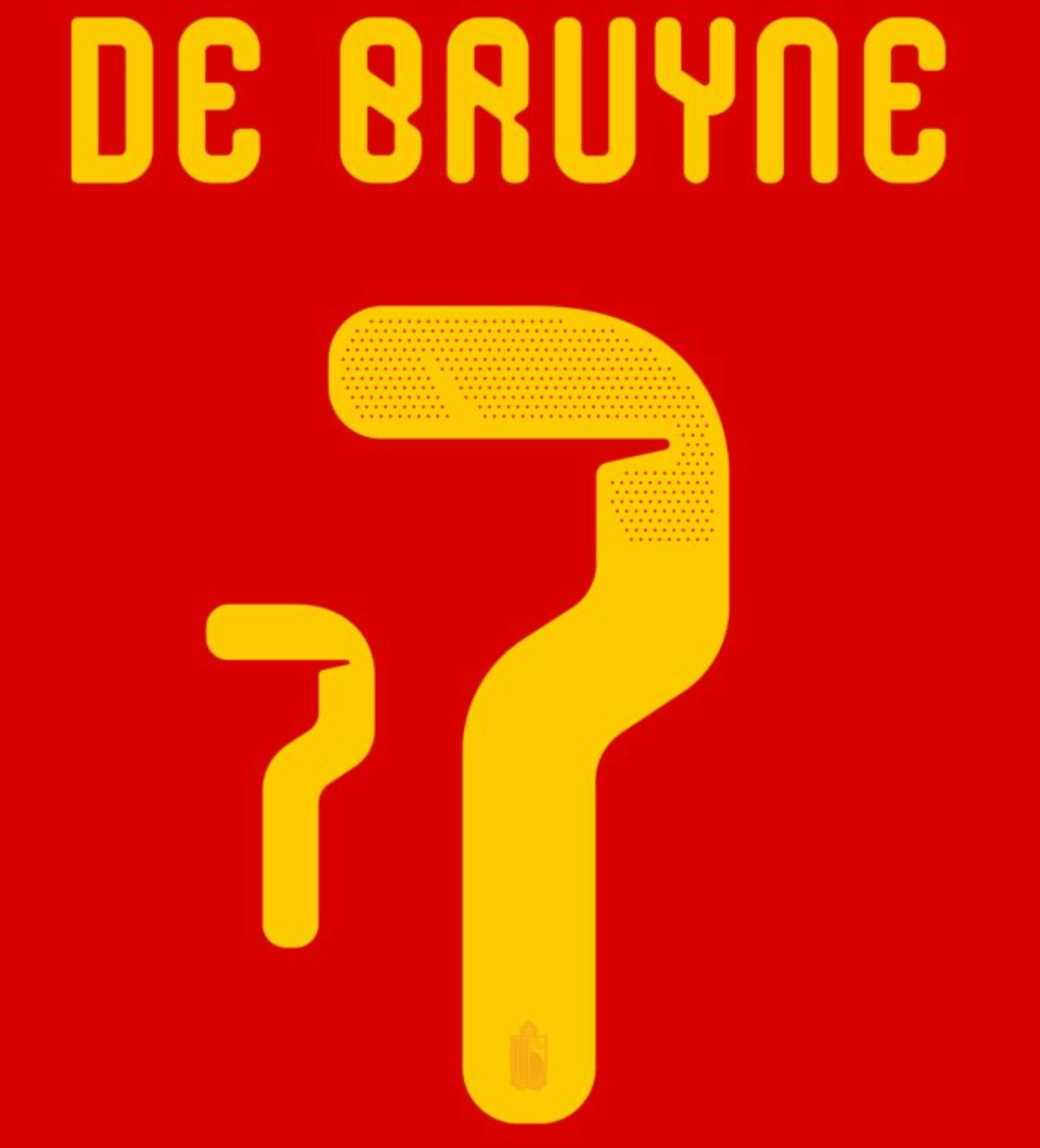 Belgium 2026- Home DE BRUYNE #7 Official Name Set 1