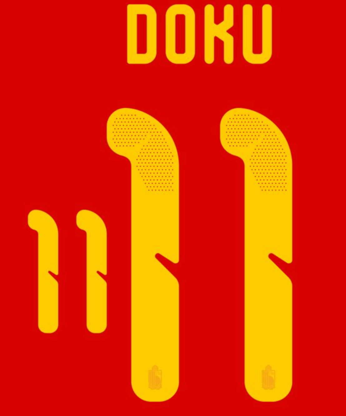 Belgium 2026- Home DOKU #11 Official Name Set 1