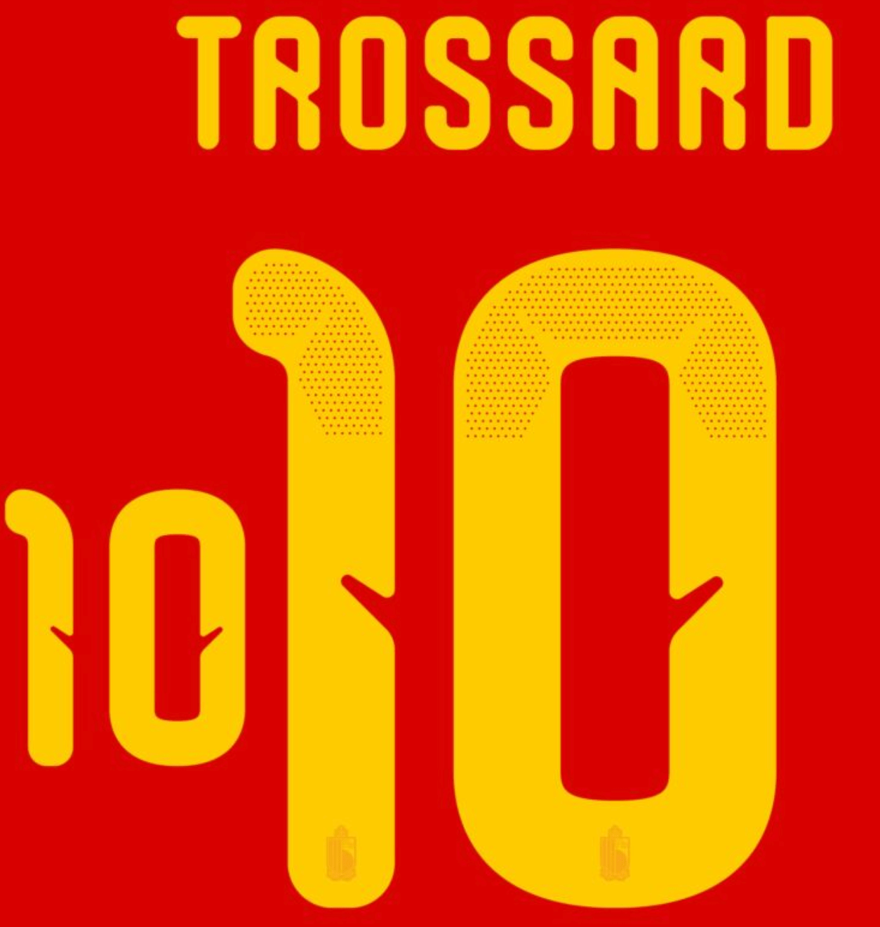 Belgium 2026- Home TROSSARD #10 Official Name Set 1