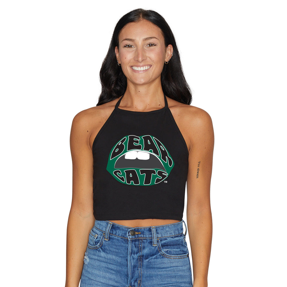 Binghamton Bearcats Black Halter Top | lojobands 1
